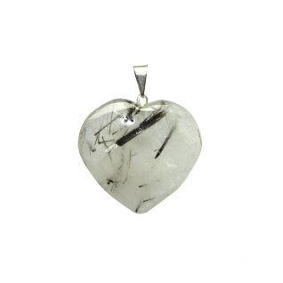 Colgante Corazón Cuarzo Rutilo 2.5cm